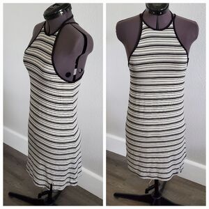 American Eagle Women’s Dress XS Black White Striped Sleeveless Jersey Knit